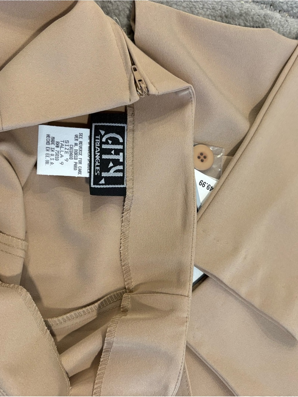 Vintage 90s Beige Skirt Suit Set - Picture 4 of 10